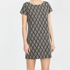 Zara Diamond Pattern Jaquard Knit Shift Dress